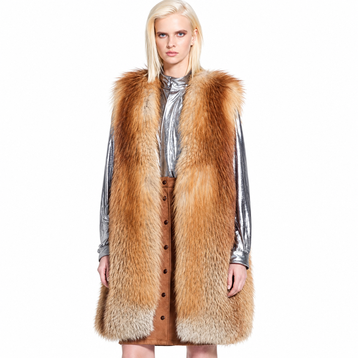 Carrie Fox Fur Vest: Elegant Luxury for Winter Style