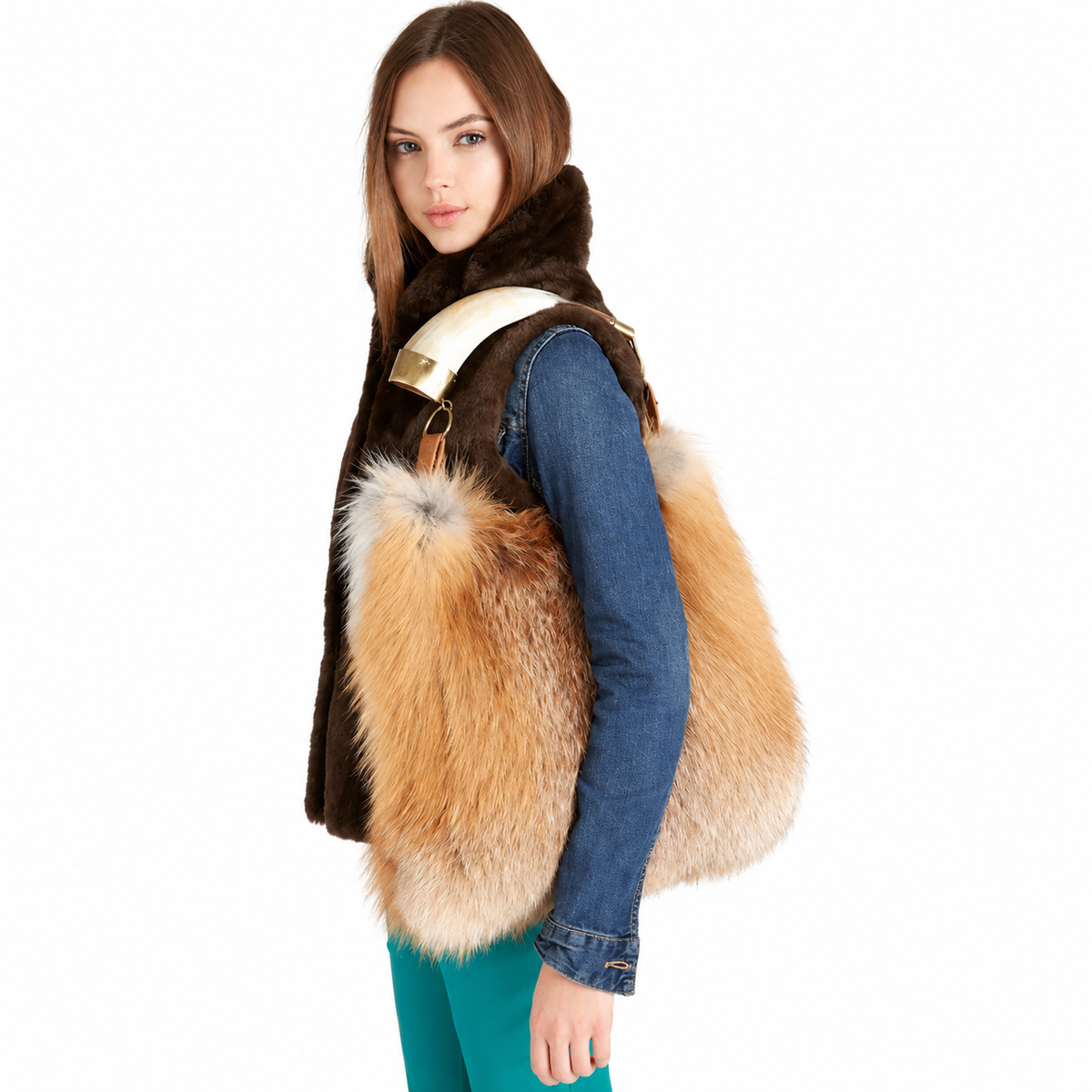 Austin Gold Fox Fur Bag: A Statement of Luxury and Style