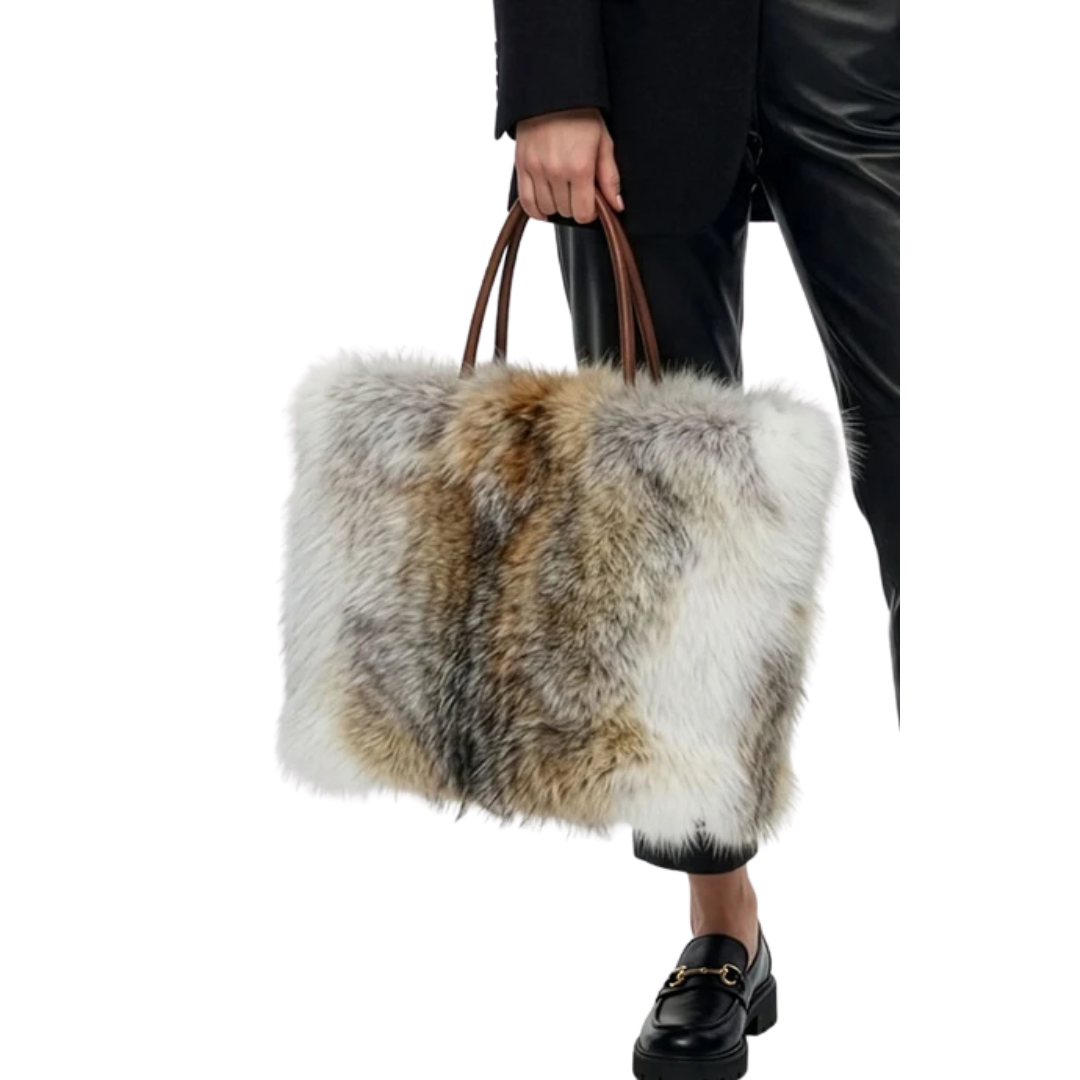 Coyote Fur Carry-All Tote: Luxury Meets Everyday Style