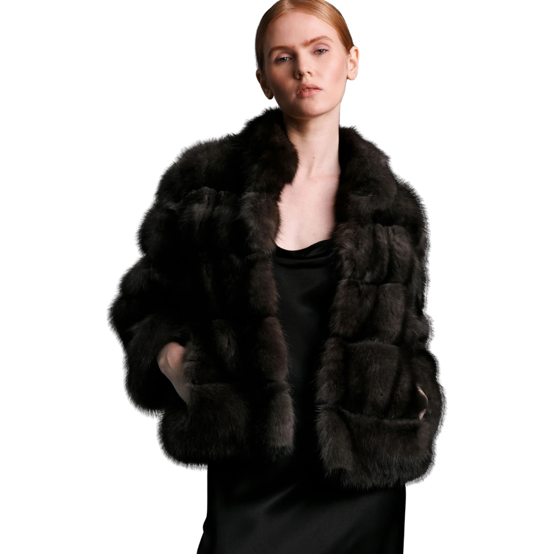 Anika Russian Sable Fur Jacket: Luxury Style for Women