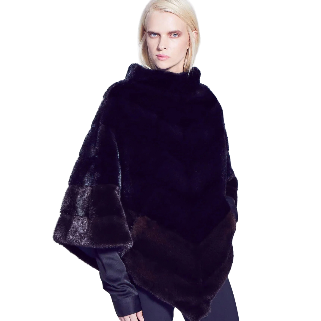 Vivian Mink Fur Cape: Timeless Luxury for Elegant Style