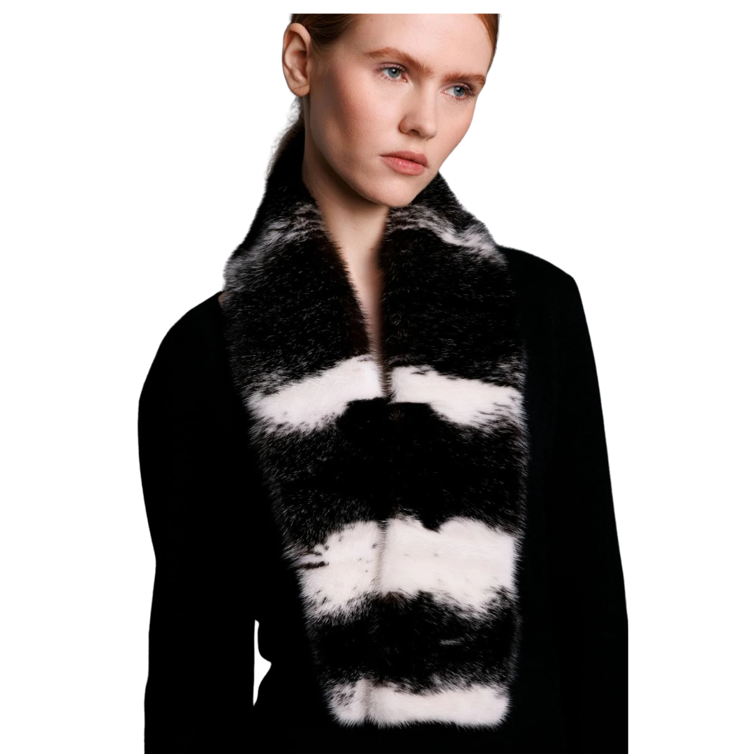 Maya Cross Mink Fur Scarf: Elegant Winter Luxury