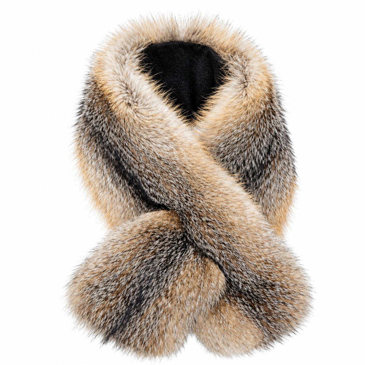 Men's American Grey Fox Fur Scarf | Luxury Winter Style