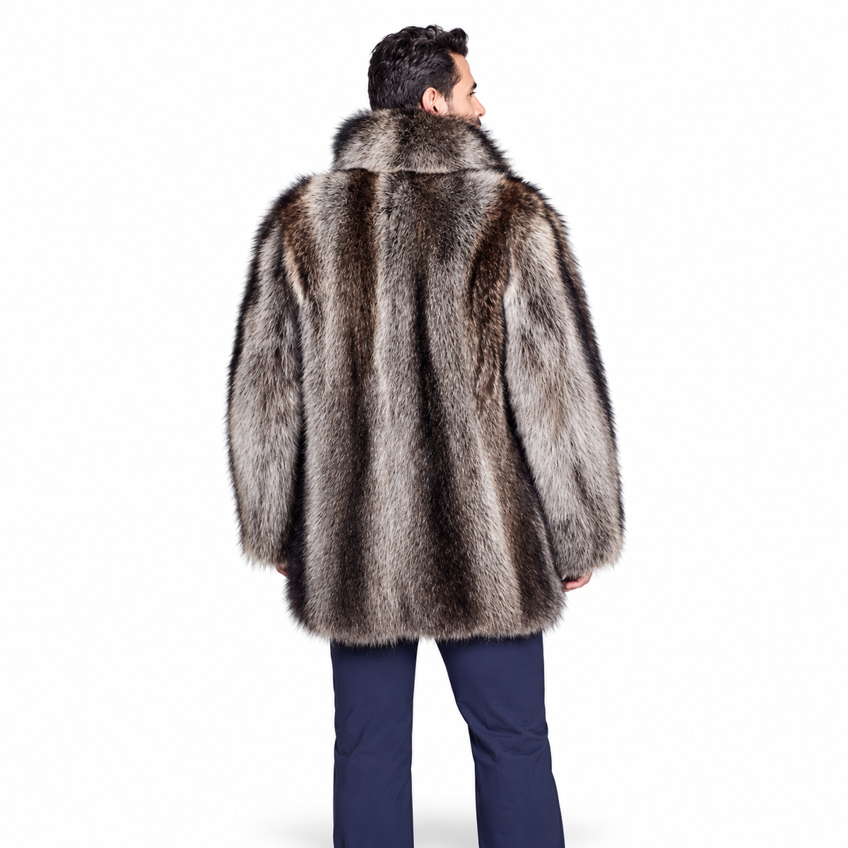 Men's Derek Raccoon Fur Jacket – Luxury Winter Coat
