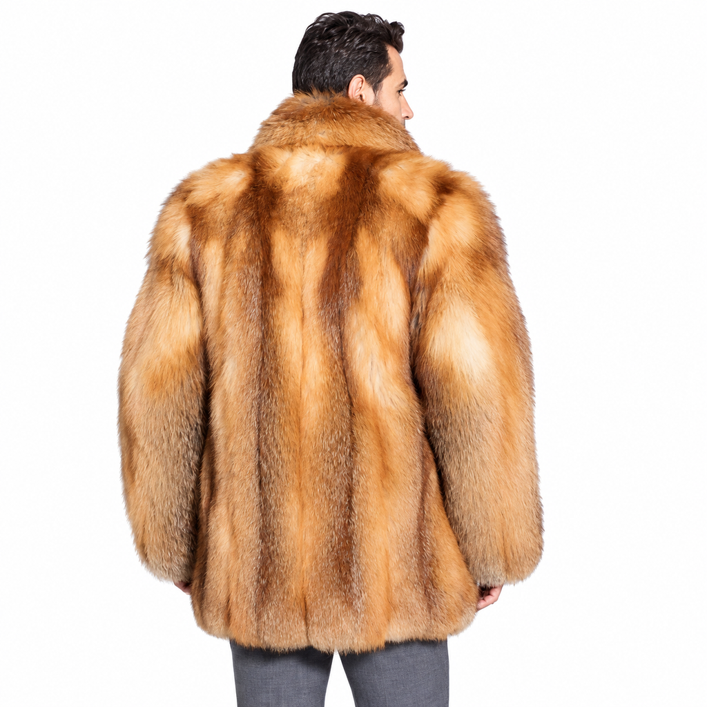 Men's Derek Red Fox Fur Jacket | Luxury Winter Outerwear
