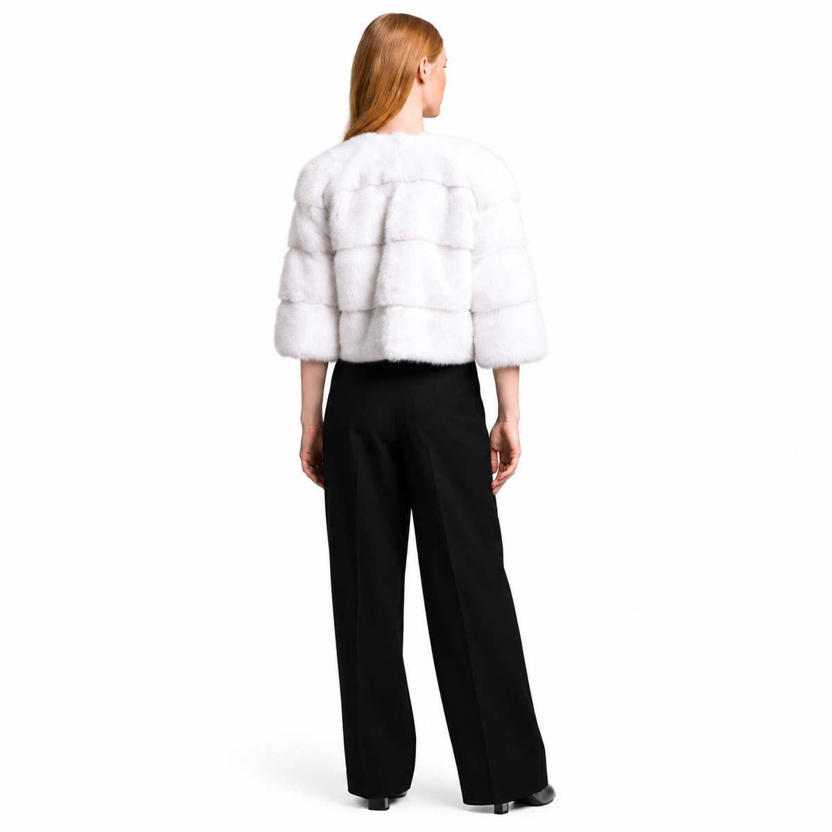 Carter White Mink Fur Jacket – Elegant Luxury Winter Style