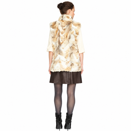 Alexa Coyote Fur Vest – Elegant Luxury Winter Layer