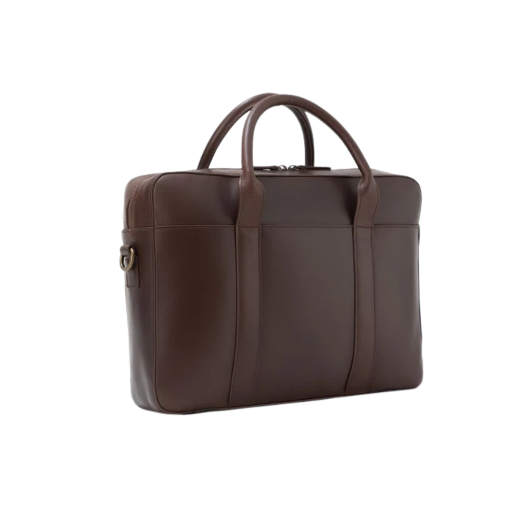 Captain Vintage Brown Leather Briefcase for Men