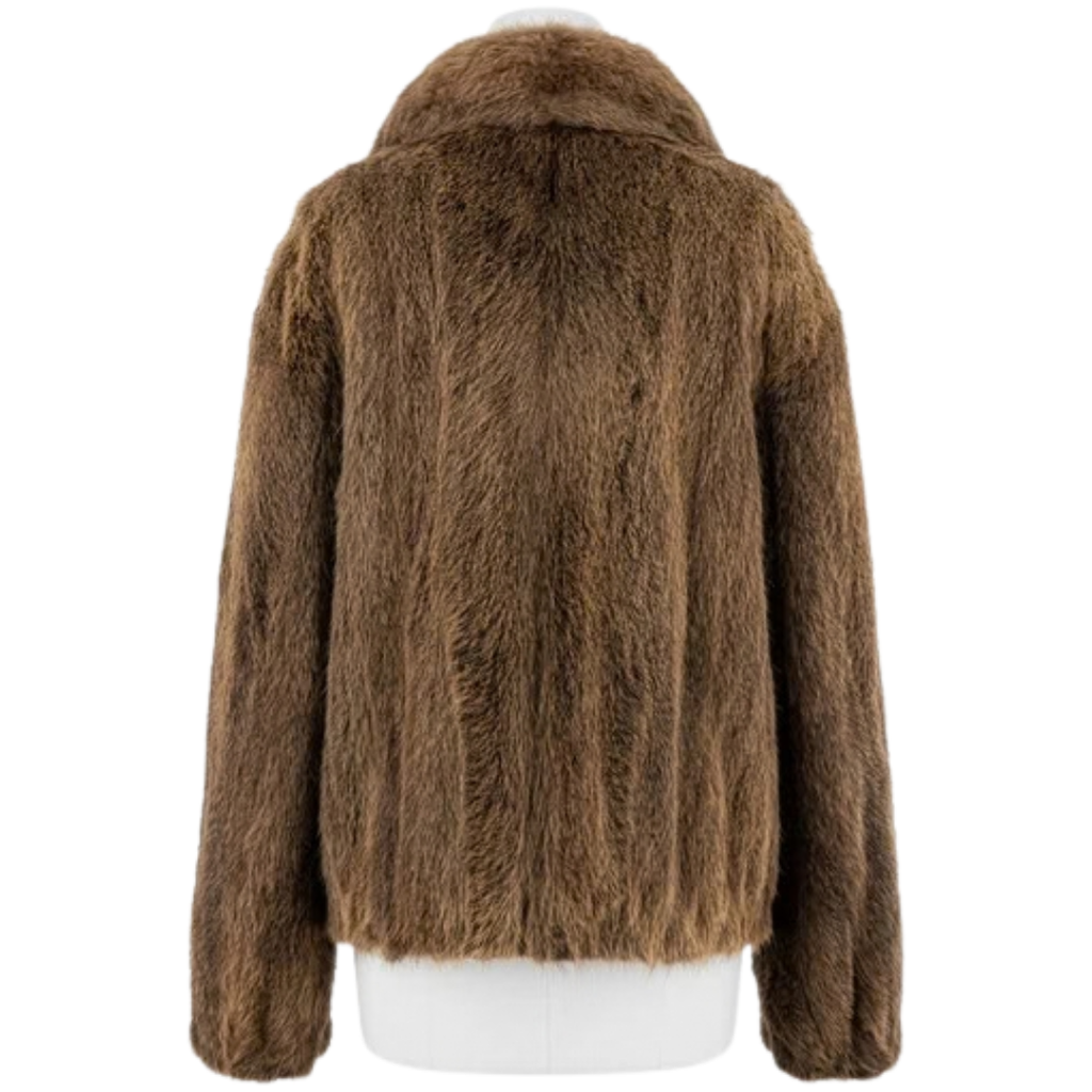 Men's Nutria Fur Bomber Jacket – Luxury Winter Outerwear
