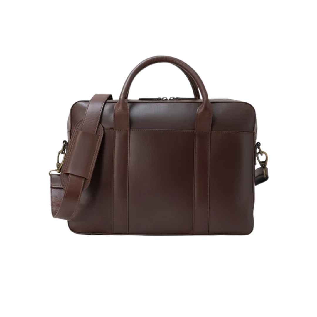 Captain Vintage Brown Leather Briefcase for Men