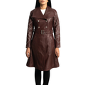 Missoni Maroon Leather Trench Coat for Women