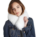 Windsor White Fox Fur Collar – Elegant Luxury Winter Accessory