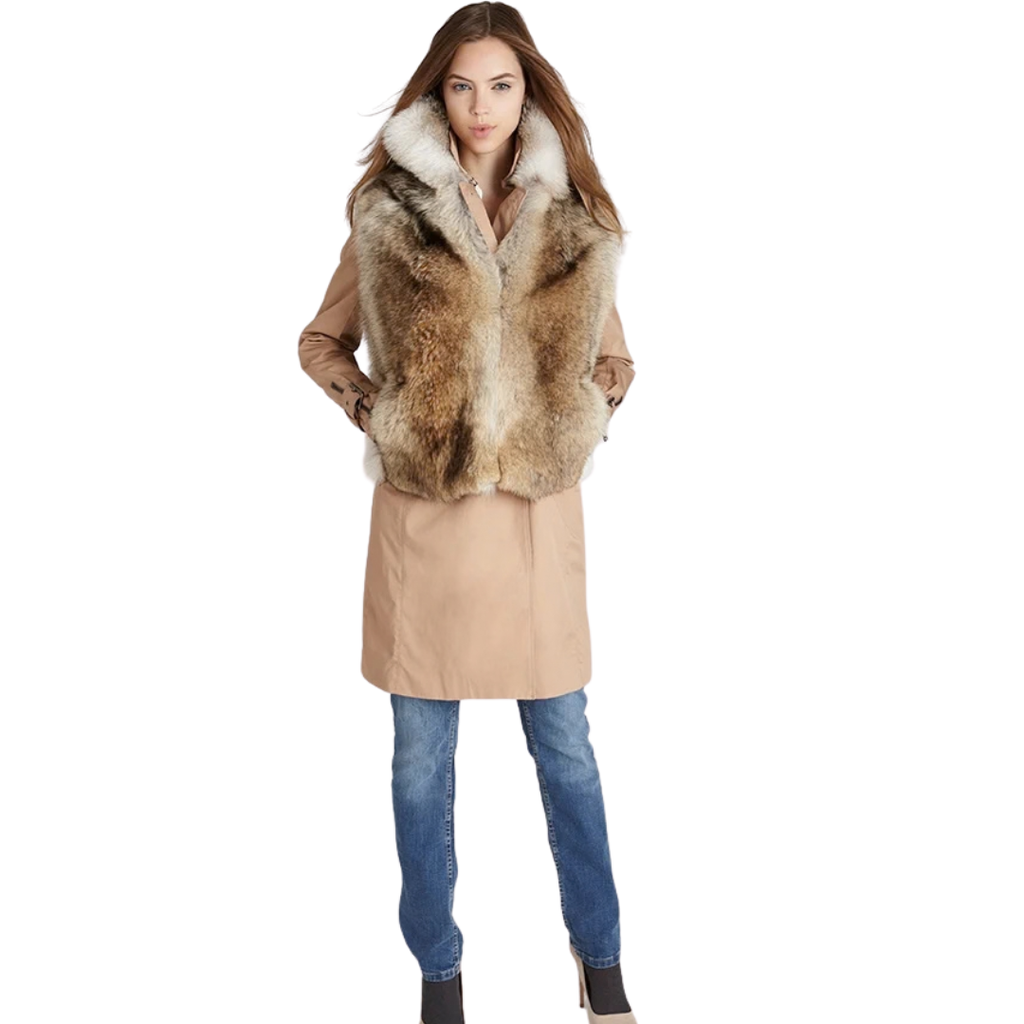 Sydney Coyote Fur Vest – Luxury Elegant Winter Layer